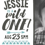 "Wild" - Children's Birthday Party Invitations in Pool by Jessie Steury - Detail
