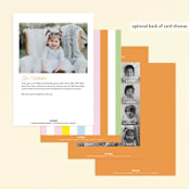 "Double Rainbow Scoop" - Children's Birthday Party Invitations in Sherbert by Baumbirdy - Back of Card Options