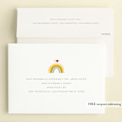"Double Rainbow Scoop" - Children's Birthday Party Invitations in Sherbert by Baumbirdy - FREE Recipient Addressing