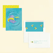"Animal Pool Party" - Children's Birthday Party Invitations in Wave by Lori Wemple - Assembled