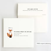 "Tea Party With Animals" - Children's Birthday Party Invitations in Frost by Shannon Chen of Four Wet Feet Studio - FREE Recipient Addressing