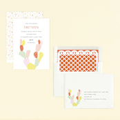 "First Fiesta" - Children's Birthday Party Invitations in Multi Bright by Julie Murray - Assembled