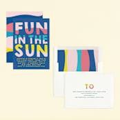 "Fun Sun" - Children's Birthday Party Invitations in Carribean by Baumbirdy - Assembled