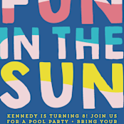 "Fun Sun" - Children's Birthday Party Invitations in Carribean by Baumbirdy - Detail