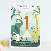 "Woodland Celebration" - Children's Birthday Party Invitations in Forest by Ana de Sousa - Front