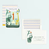"Woodland Celebration" - Children's Birthday Party Invitations in Forest by Ana de Sousa - Assembled