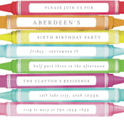 "Colorful Party" - Children's Birthday Party Invitations in Coral by heythird - Detail