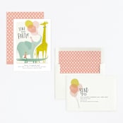 "Time to party!" - Children's Birthday Party Invitations in Peach by Karidy Walker - Assembled
