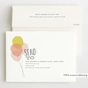 "Time to party!" - Children's Birthday Party Invitations in Peach by Karidy Walker - FREE Recipient Addressing