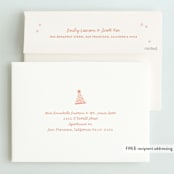 "Pizza Party Hat" - Children's Birthday Party Invitations in Coral by Lauren Chism - FREE Recipient Addressing