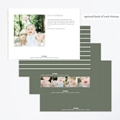 "Rolled into one" - Children's Birthday Party Invitations in Moss by Hudson meet Rose - Back of Card Options