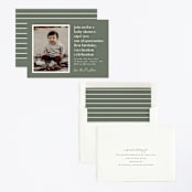 "Rolled into one" - Children's Birthday Party Invitations in Moss by Hudson meet Rose - Assembled