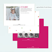 "Retro Cassette " - Children's Birthday Party Invitations in Fuchsia by Erica Krystek - Back of Card Options