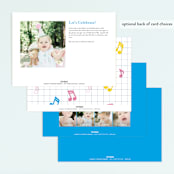 "Hip Hop Hooray" - Children's Birthday Party Invitations in Candy by Baumbirdy - Back of Card Options