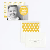 "Balloon Fun" - Children's Birthday Party Invitations in Sunshine by Olivia Raufman - Assembled