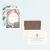 "Treasures of the Sea" - Children's Birthday Party Invitations in Aquamarine by Grae - Assembled