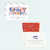"funny letters" - Children's Birthday Party Invitations in Smoothie by Anastasia Makarova - Assembled