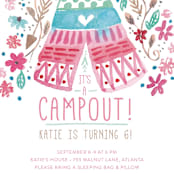 "Teepee Party" - Children's Birthday Party Invitations in Petal by Sara Berrenson - Detail