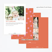 "Magic" - Children's Birthday Party Invitations in Melon by Lori Wemple - Back of Card Options