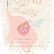 "Elephant Fairy" - Children's Birthday Party Invitations in Taffy by Hannah Williams - Detail