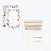 "Confetti Sprinkle" - Children's Birthday Party Invitations in Gumdrops by Up Up Creative - Assembled