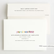 "Confetti Sprinkle" - Children's Birthday Party Invitations in Gumdrops by Up Up Creative - FREE Recipient Addressing