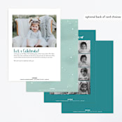 "Little Mermaid" - Children's Birthday Party Invitations in Azure by Grae - Back of Card Options