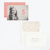 "floral five" - Children's Birthday Party Invitations in Petal by Anastasia Makarova - Assembled