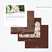 "donut party" - Children's Birthday Party Invitations in Chocolate by Jen Owens - Back of Card Options