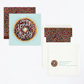 "donut party" - Children's Birthday Party Invitations in Chocolate by Jen Owens - Assembled