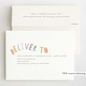 "Double the fun" - Children's Birthday Party Invitations in Sherbet by Creo Study - FREE Recipient Addressing
