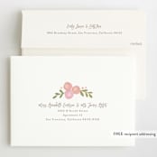 "Blooming Peonies" - Children's Birthday Party Invitations in Peach by Jennifer Wick - FREE Recipient Addressing