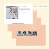 "Little Bear" - Children's Birthday Party Invitations in Peach by Just Eleanor - Back of Card Options