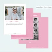 "Llama Birthday" - Children's Birthday Party Invitations in Watermelon by Lori Wemple - Back of Card Options