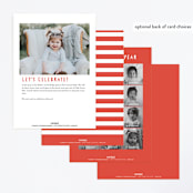 "Sound the Alarm Firetruck" - Children's Birthday Party Invitations in Poinsettia by Alethea and Ruth - Back of Card Options