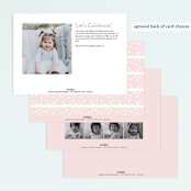 "Party Blocks" - Children's Birthday Party Invitations in Peony by Susan Brown - Back of Card Options