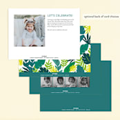 "Jungle Birds" - Children's Birthday Party Invitations in Carribean by Itsy Belle Studio - Back of Card Options