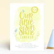 "Little Sunshine" - Children's Birthday Party Invitations in Daffodil by Karidy Walker - Front