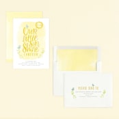 "Little Sunshine" - Children's Birthday Party Invitations in Daffodil by Karidy Walker - Assembled