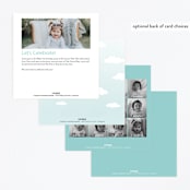 "Come Fly with Us" - Children's Birthday Party Invitations in Teal by Karidy Walker - Back of Card Options
