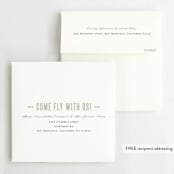 "Come Fly with Us" - Children's Birthday Party Invitations in Teal by Karidy Walker - FREE Recipient Addressing