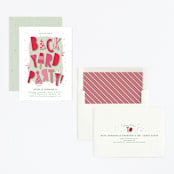 "Backyard Party" - Children's Birthday Party Invitations in Watermelon by Tatiana Nogueiras - Assembled