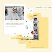 "Planet Party" - Children's Birthday Party Invitations in Vanilla by Baumbirdy - Back of Card Options