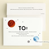 "Planet Party" - Children's Birthday Party Invitations in Vanilla by Baumbirdy - FREE Recipient Addressing