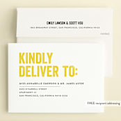 "Head Bang" - Children's Birthday Party Invitations in Lemon by Carrie ONeal - FREE Recipient Addressing