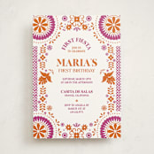 "Let's Fiesta" - Children's Birthday Party Invitations in Gumdrop by Eva Tadros - Front