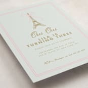 "Ooh La La" - Children's Birthday Party Invitations in Menthe by mo kelley - Detail