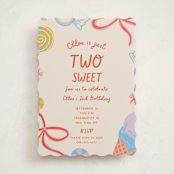 "Super Sweet" - Children's Birthday Party Invitations in Cookie by Lissabeth Anglin - Front