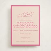 "Cowgirl Sweet Sixteen" - Children's Birthday Party Invitations in Peony by Rachel Cassel - Front