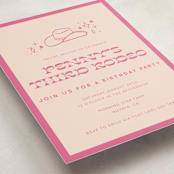 "Cowgirl Sweet Sixteen" - Children's Birthday Party Invitations in Peony by Rachel Cassel - Detail